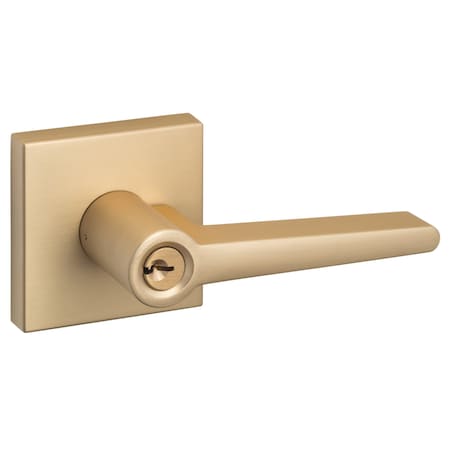 Sure-Loc Hardware Sure-Loc Hardware Basel Square Entry Lever, Satin Brass BS107-SQ SB